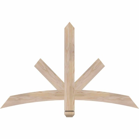 Ekena Millwork Alberta Smooth Timber Gable Bracket, Douglas Fir, 48"W x 30"H x 1 1/2"D x 3 1/2"F, 15/12 Pitch GBW048X30X0204ALB00SDF